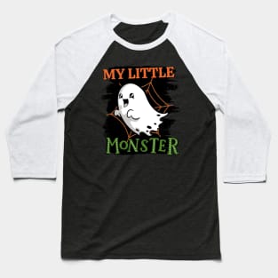 My Little Monster Funny cute Scary ghost Halloween cute scary little ghost Baseball T-Shirt